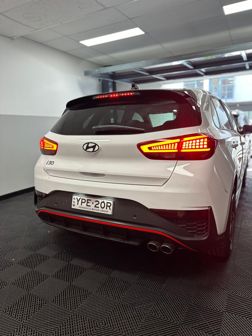 Hyundai Facelift i30 N Line Rear Bumper Stripe Overlay Kit 2024+