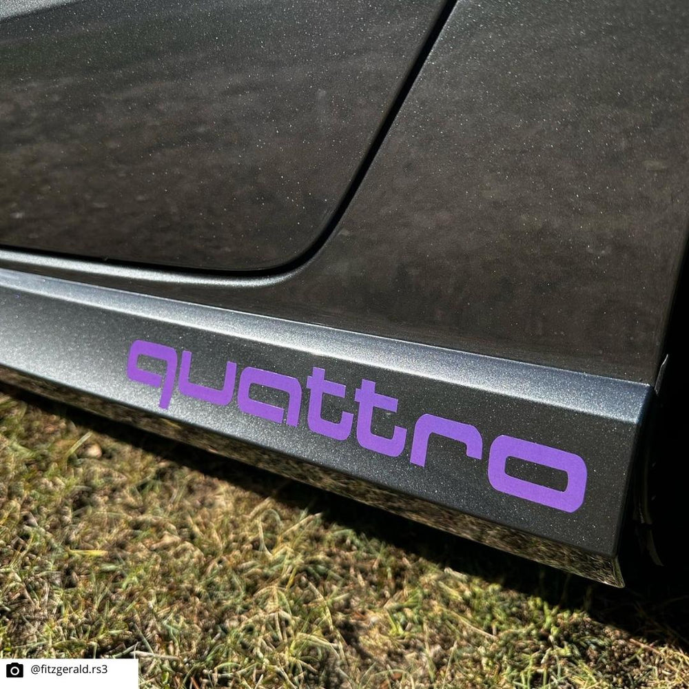 Audi "Quattro" Side Skirt Overlay