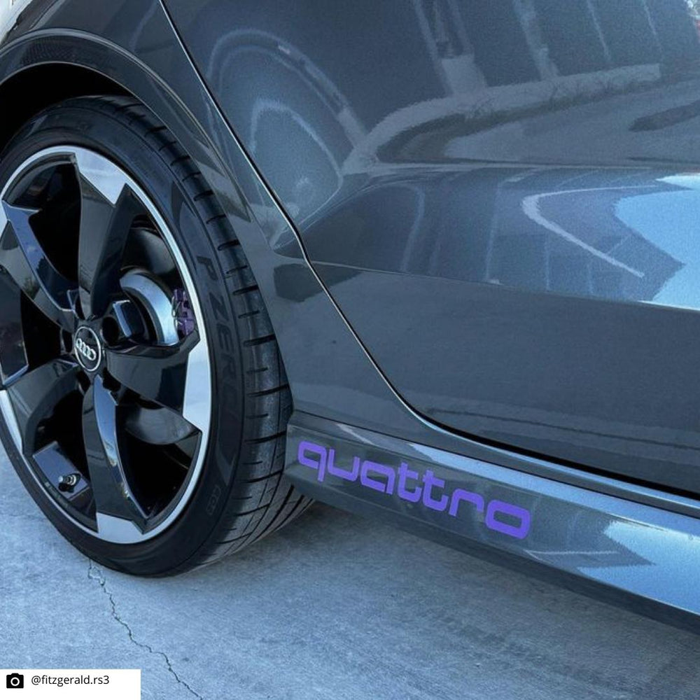 Audi "Quattro" Side Skirt Overlay