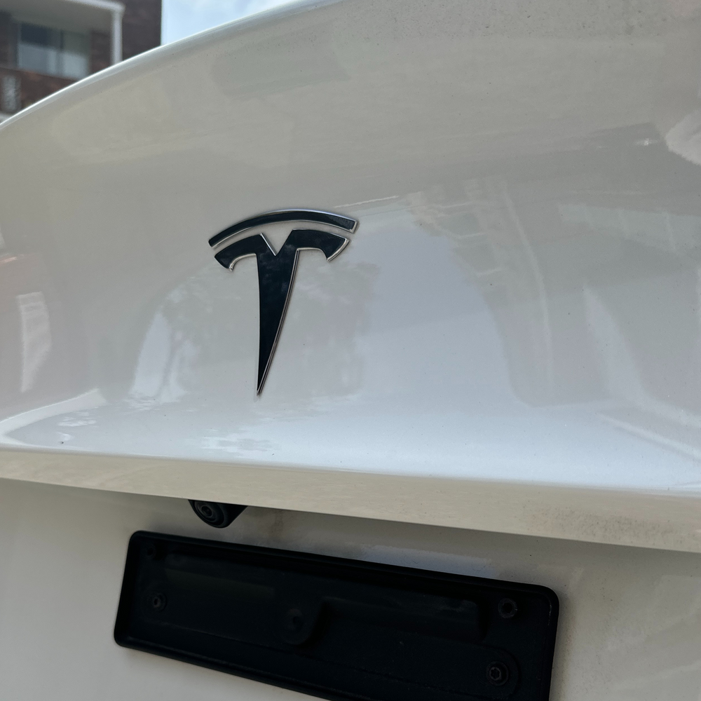 Tesla Model 3 Front, Rear and Steering Wheel Badge Overlay 2017+