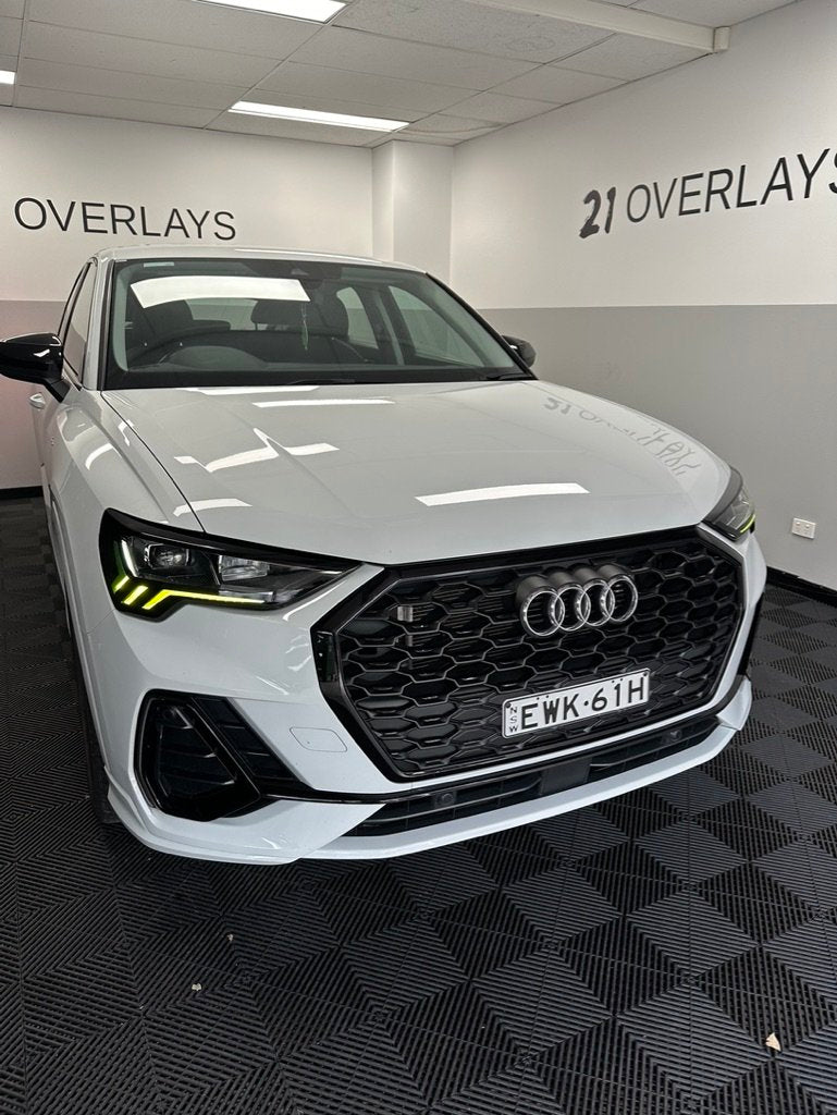 Audi Q3 Headlight Eyelid and DRL Overlay 2021+