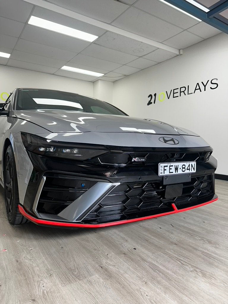 Hyundai i30 N/ N Line Sedan Front Splitter Overlay 2023+