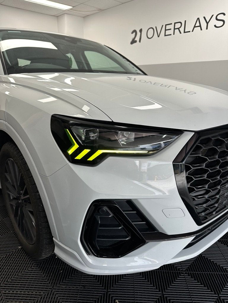 Audi Q3 Headlight Eyelid and DRL Overlay 2021+