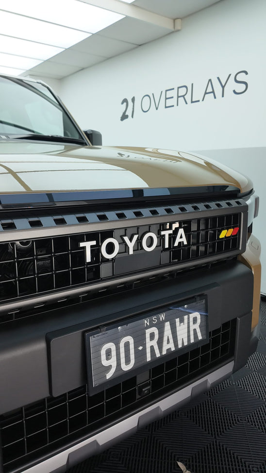 Toyota Land Cruiser Prado 250 Series "TOYOTA" Front, Rear and Steering Wheel Badge Overlay