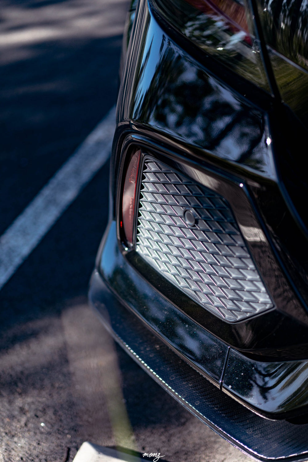 Honda Civic Type R Rear Reflector Overlay (Long Style) 2019-2022