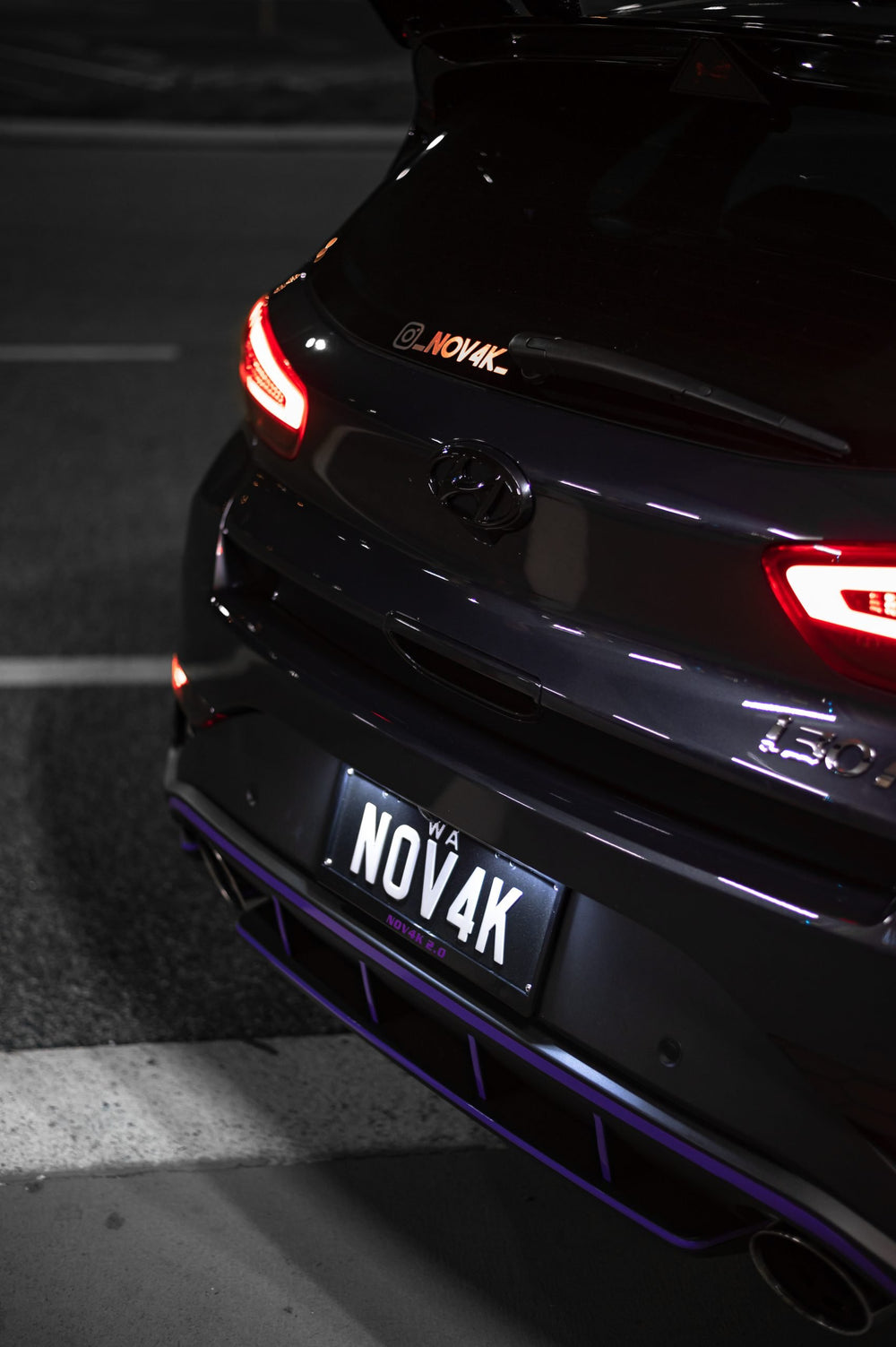 Hyundai Facelift i30 N Rear Diffuser Accent Overlay Kit 2025+