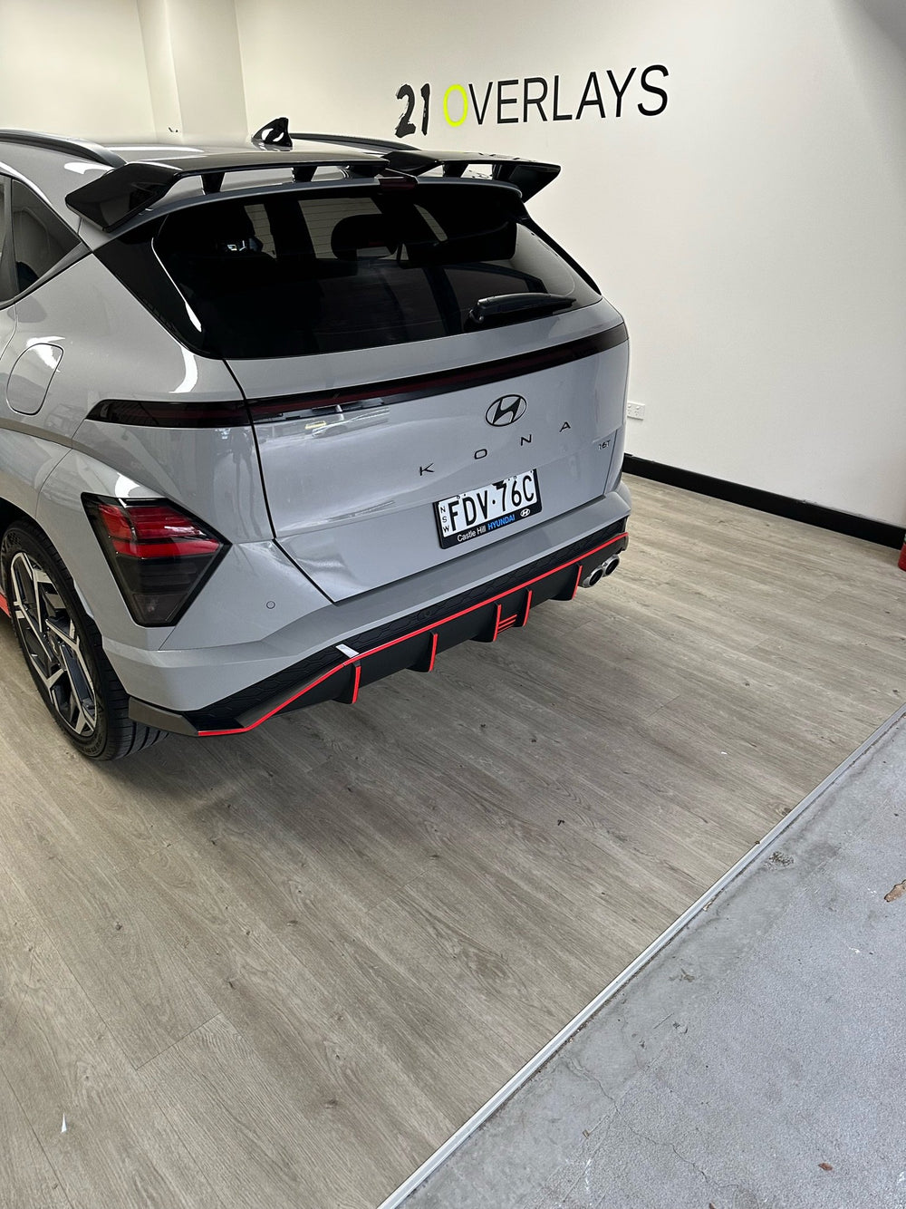 Hyundai Kona Rear Light Bar Tint Overlay 2024+