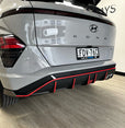 Hyundai Kona N Line Rear Bumper Stripe Overlay 2024+