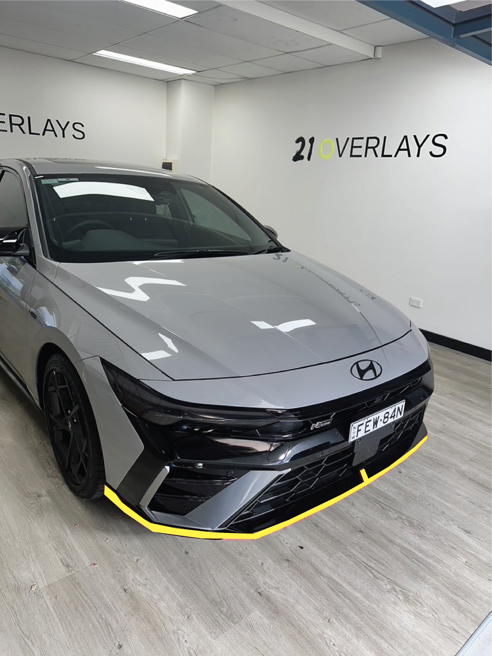 Hyundai i30 N/ N Line Sedan Front Splitter Overlay 2023+