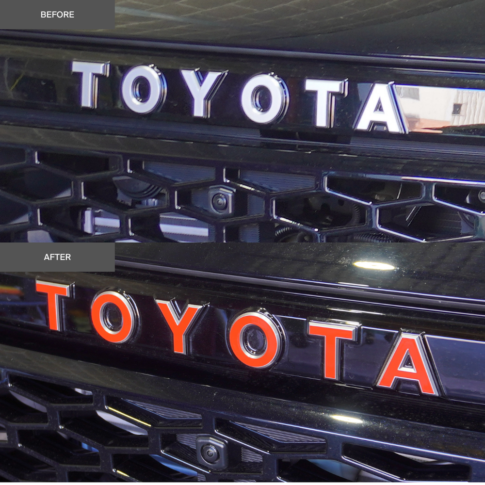 Toyota Hilux Front "TOYOTA" Lettering & Steering Wheel Badge Overlay 2026+