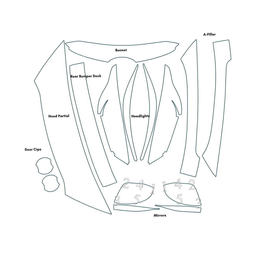 Toyota GR Yaris DIY Wear and Tear PPF Kit 2020-2024