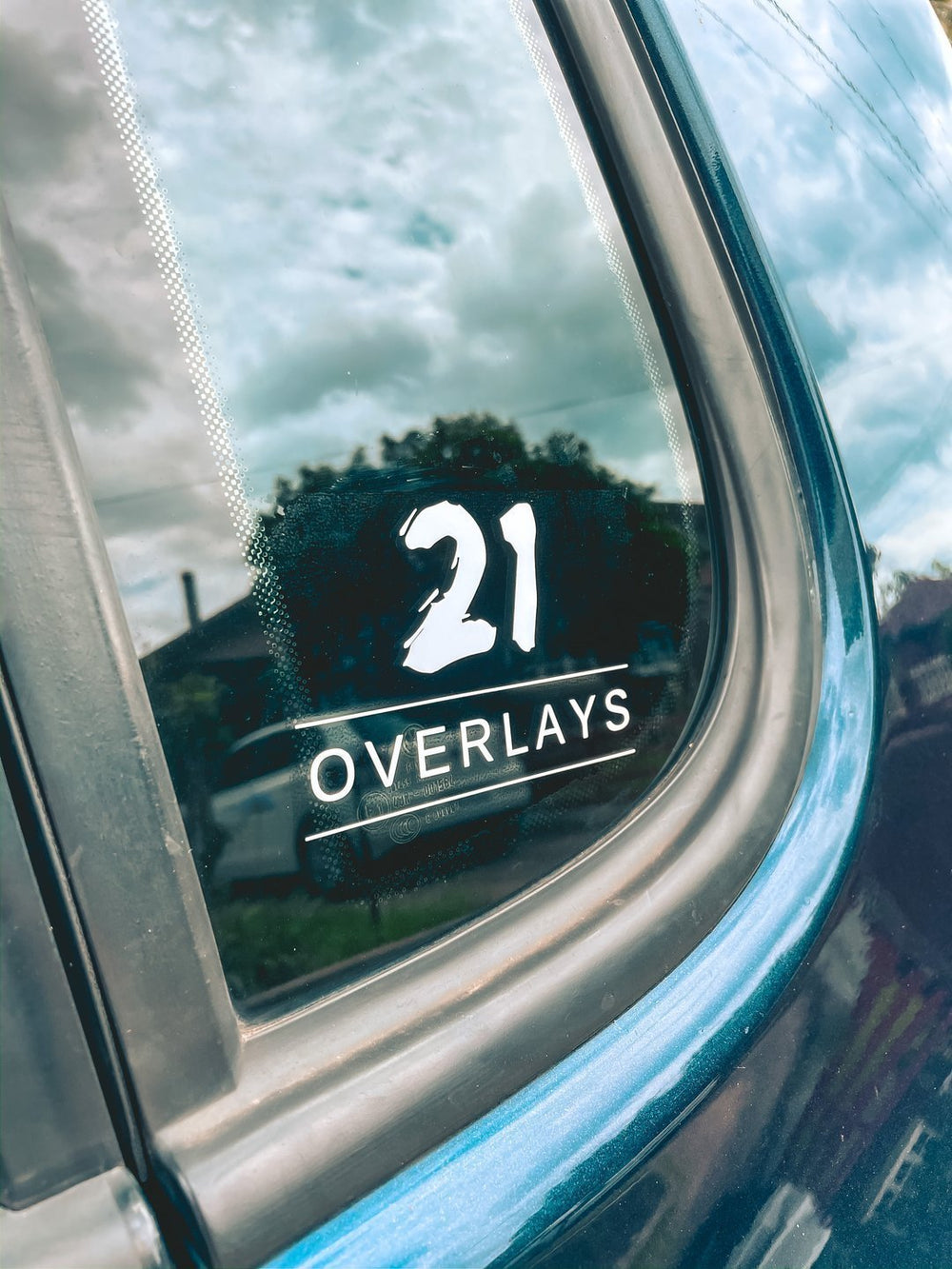 21 Overlays Small Window Sticker