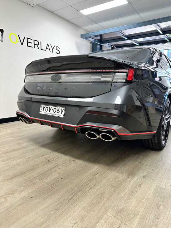 Hyundai Sonata N Line Bumper Stripe and Diffuser Accent Overlay 2023+
