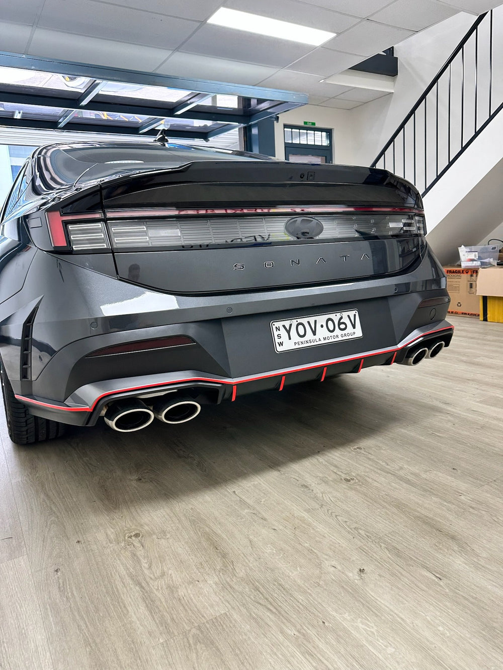 Hyundai Sonata N Line Bumper Stripe and Diffuser Accent Overlay 2023+