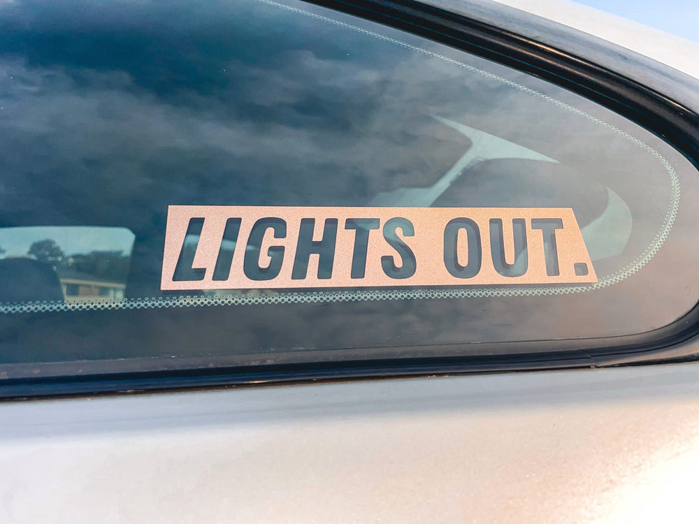 Lights Out Inverted Window Sticker - Reflective Vinyl