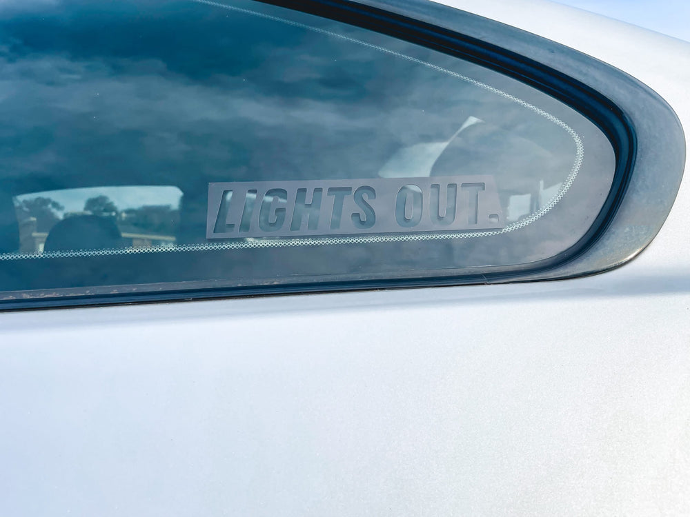 Lights Out Inverted Window Sticker - Reflective Vinyl