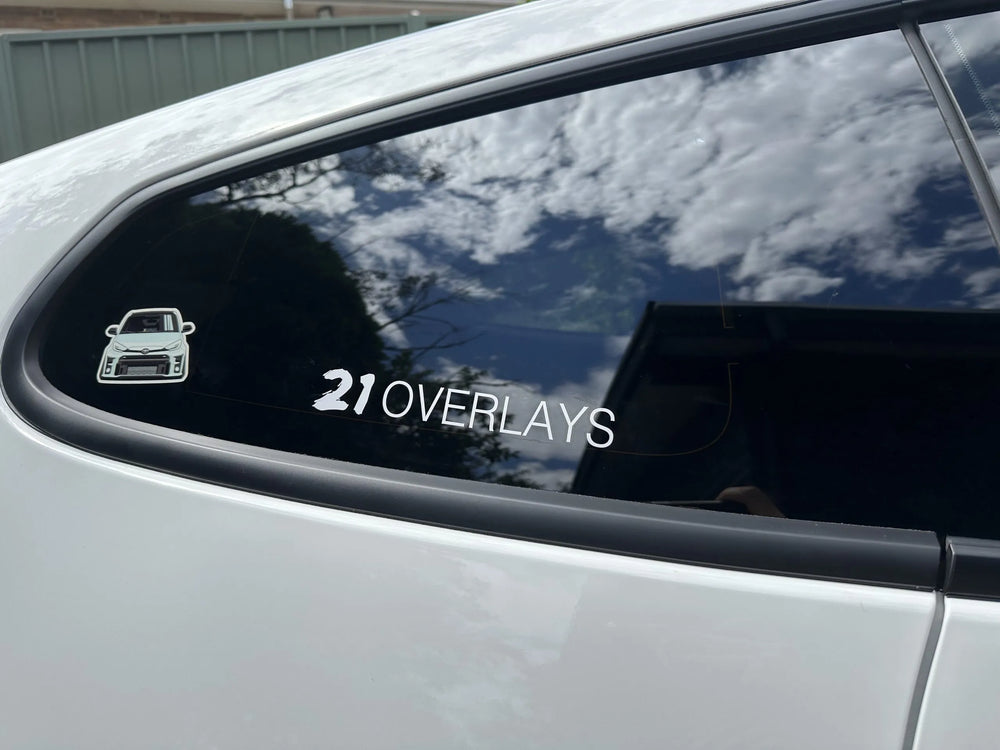 21 Overlays Horizontal Window Sticker