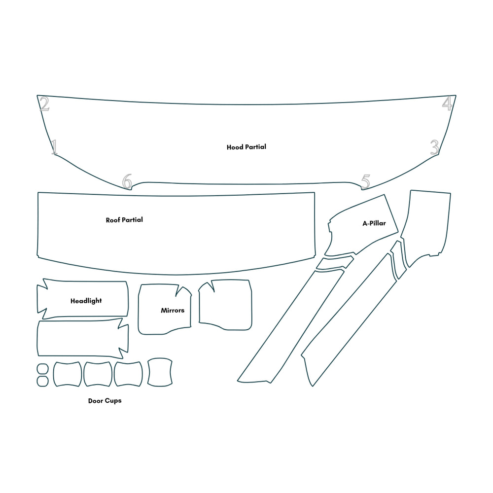 Toyota Land Cruiser Prado 250 Series DIY Wear & Tear PPF Kit