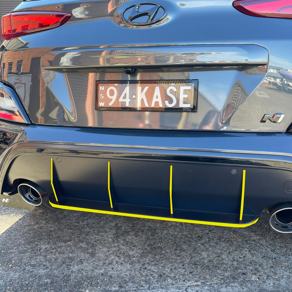 Hyundai Kona N Rear Diffuser + Fins Overlay 2021-2023