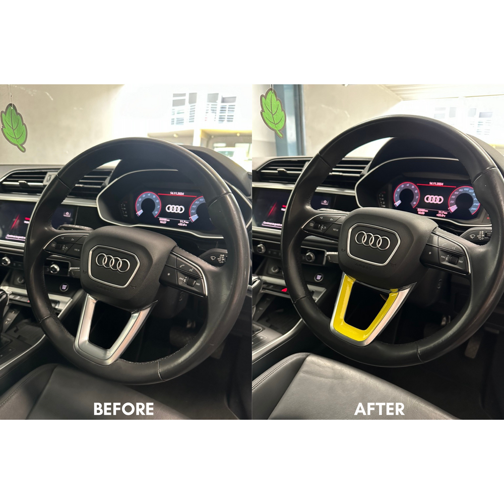 Audi Q3 Colour Change Steering Wheel Accent Overlay 2021+