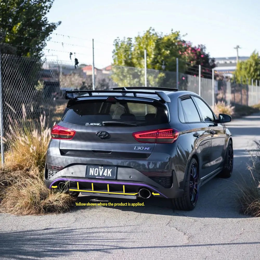 Hyundai Facelift i30 N Rear Diffuser Accent Overlay Kit 2021-2024