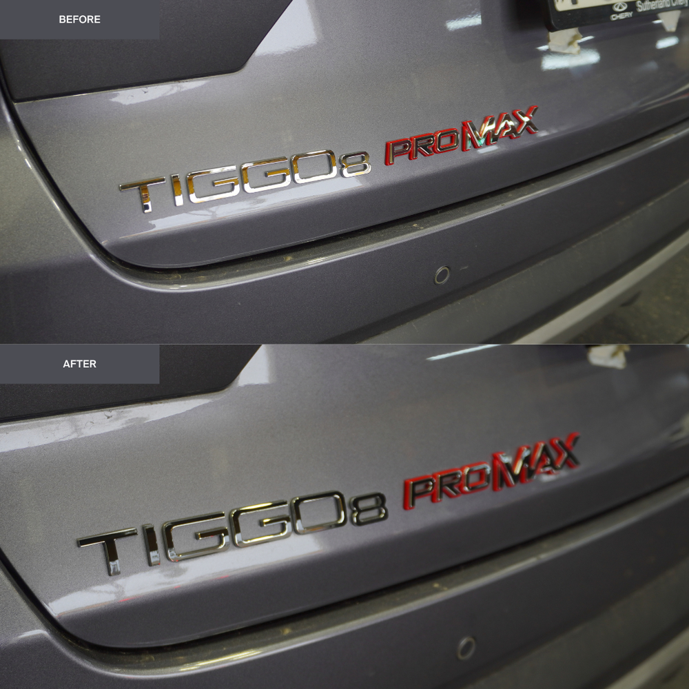 Chery Tiggo 8  Rear "TIGGO8 ProMAX" Badge Overlay 2026+