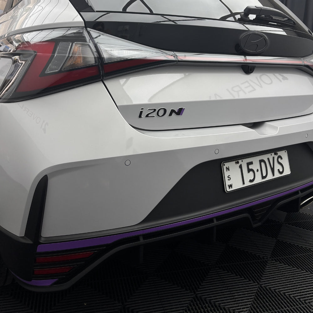 Hyundai i20 N Rear Bumper Stripe Overlay Kit 2021+