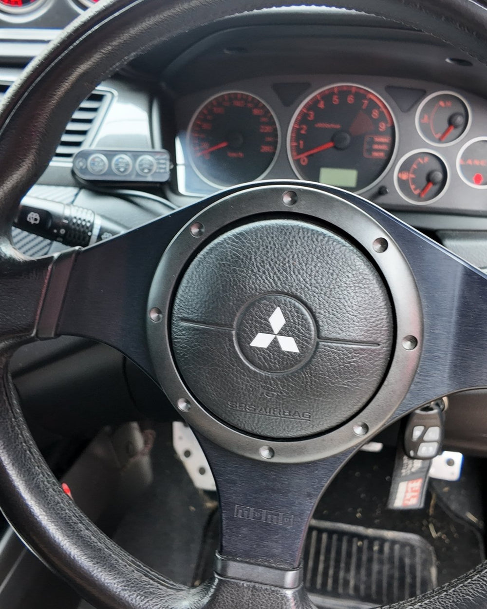 Mitsubishi Evo Front and Steering Wheel Badge Overlay Set 2001-2007