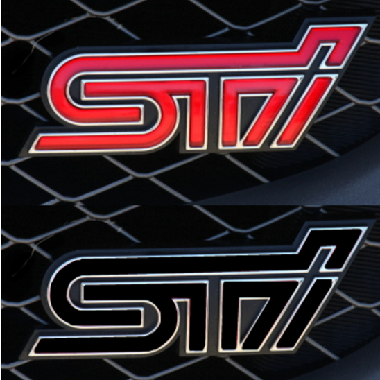 Subaru STI Front & Rear "STI" Badge Overlay 2015+