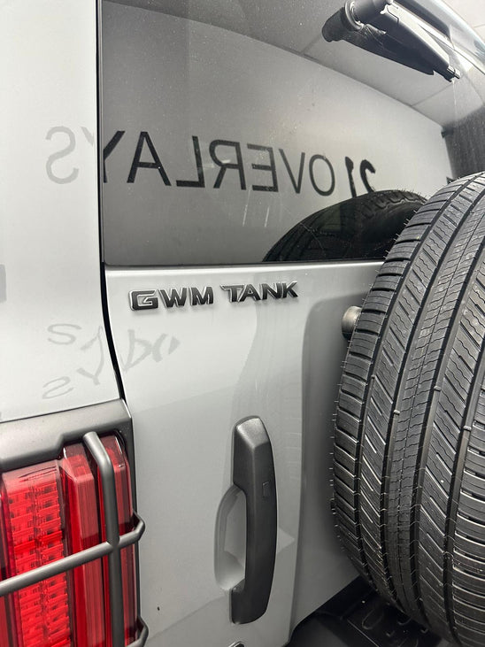 GWM Tank 300 Rear "GMW TANK" Badge Overlay 2024+