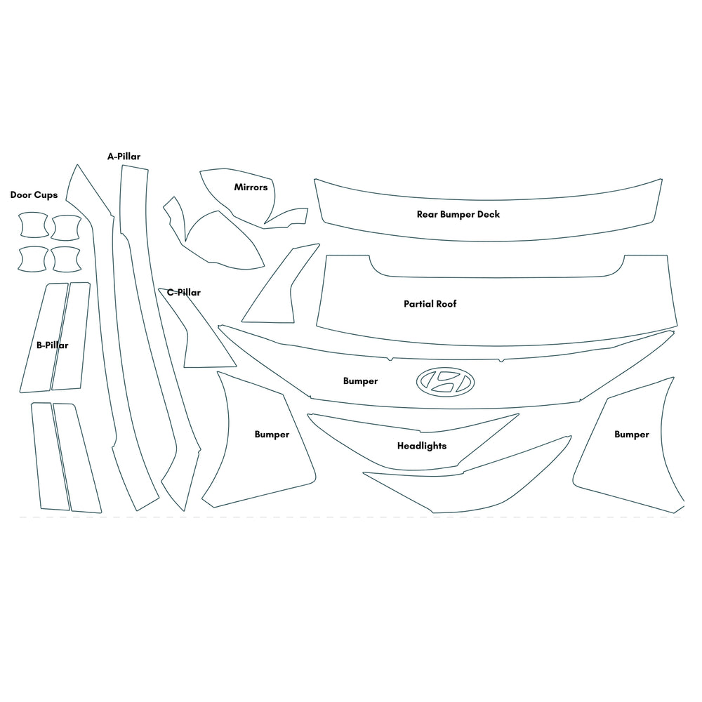 Hyundai i30N Sedan DIY Wear and Tear PPF Kit 2021-2023