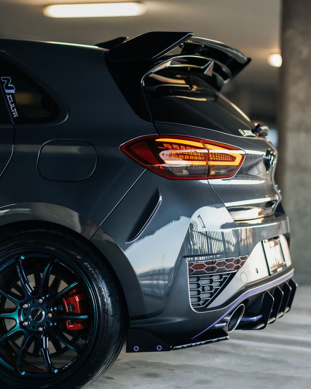 Hyundai Facelift i30 N  Honeycomb Rear Reflector Overlays 2021-2024